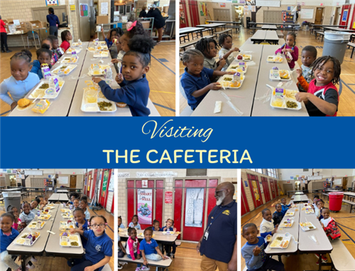 PK eating lunch in the cafeteria